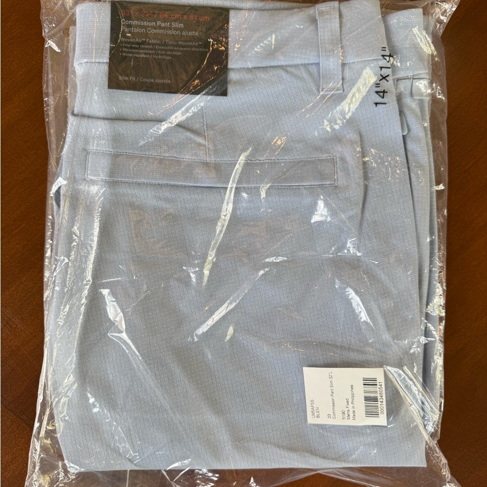 *** NWT!!!! *** Lululemon Light Blue Commission Pants Slim 32”L x 33”